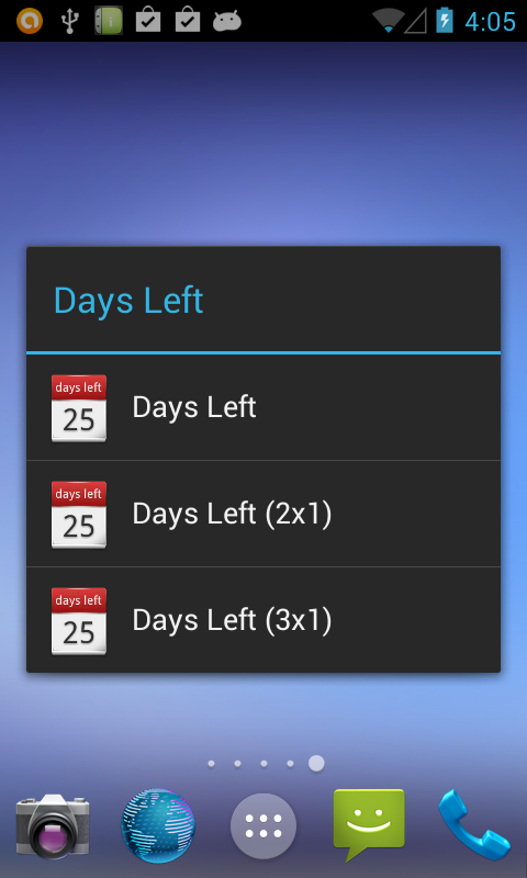 アプリ Days Left Widget 見やすいイベントカウントダウン ウィジェット Android Square