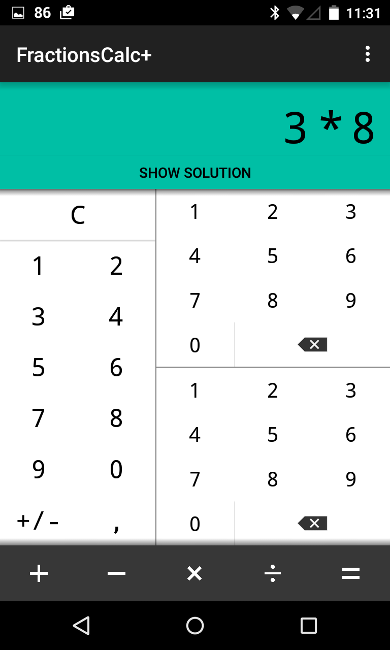 Fraction Calculator 解き方の過程が分かる分数電卓 Android Square