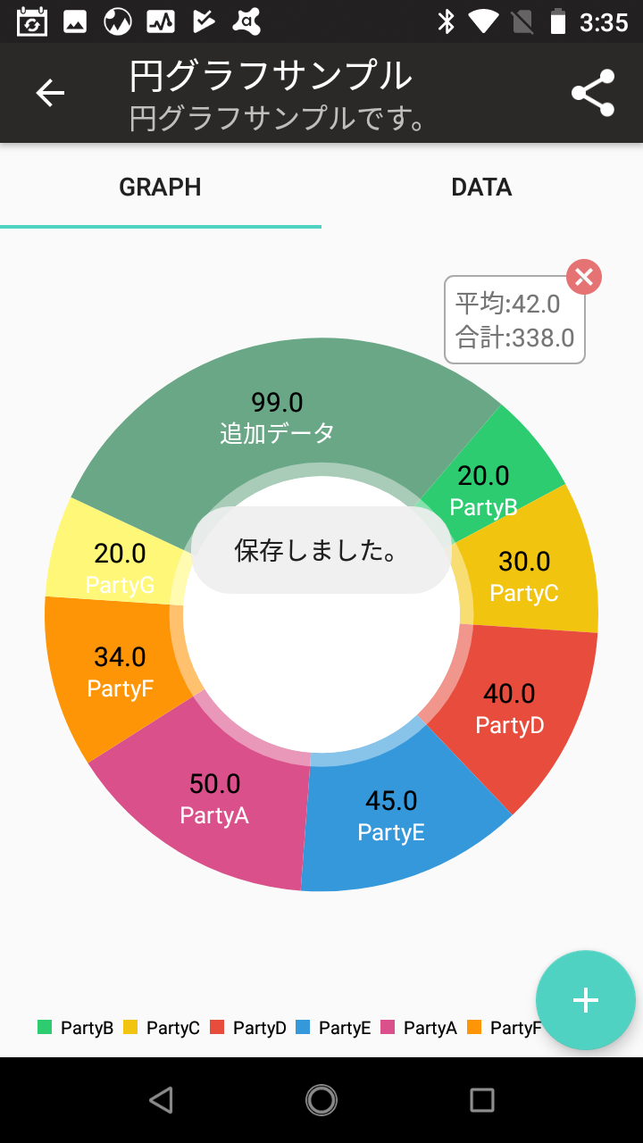 Graphclub 見やすい円グラフ 線グラフ 棒グラフを簡単に作成 Android Square