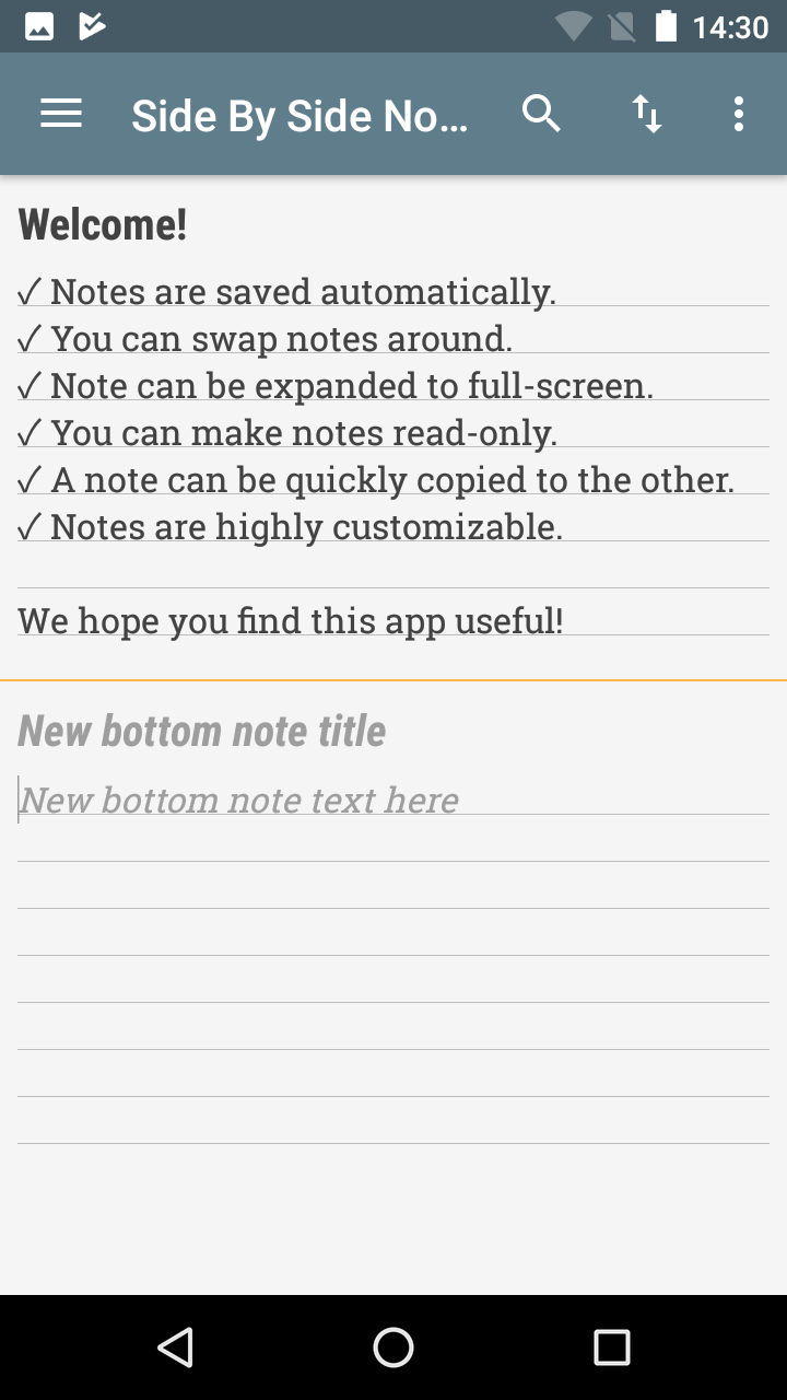Android★SQUARE: Side by Side Notepad ～ 2画面同時表示のテキストエディタ