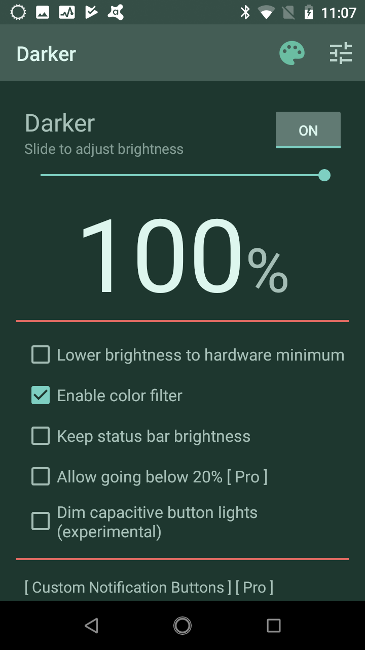 Darker Screen Filter 明るすぎる画面をハード性能以上に暗くする Android Square