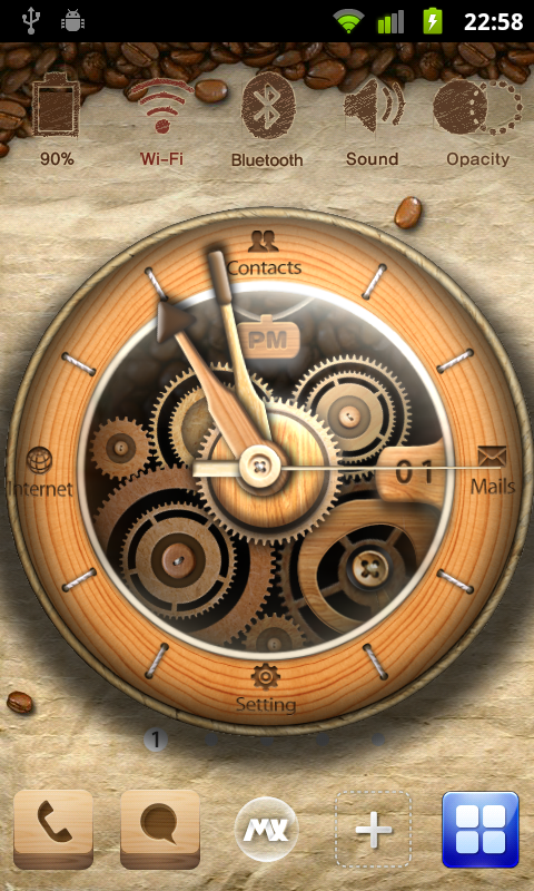 アプリ Mxhome Launcher 多機能で木目デザインが美しい無料ホームアプリ Android Square