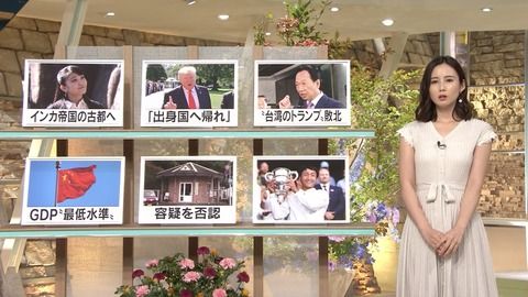 テレ朝・森川夕貴アナ、パツパツでブラ線も浮いてしまう。