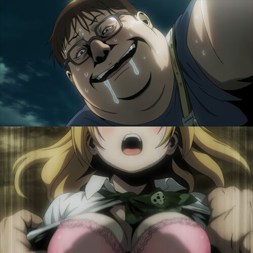 二次元 - 【BTOOOM!】キモデブに襲われたヒミコ…！肥え太った醜い男に押し倒されて欲望のまま中出しレイプされまくる…！