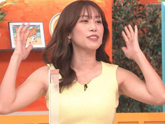 三次元 - 中川安奈アナ 番組中ノースリーブで色気がダダ漏れ