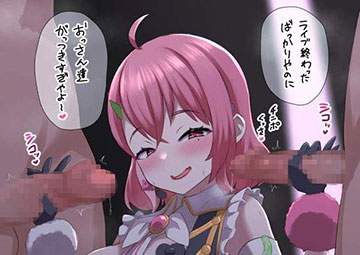 二次元 - 【２シコり系】両手にそれぞれチンポを持って手コキしてる女子達の二次エロ画像