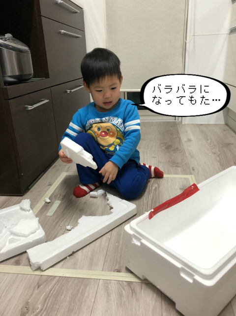 初めての不思議な発泡スチロール。