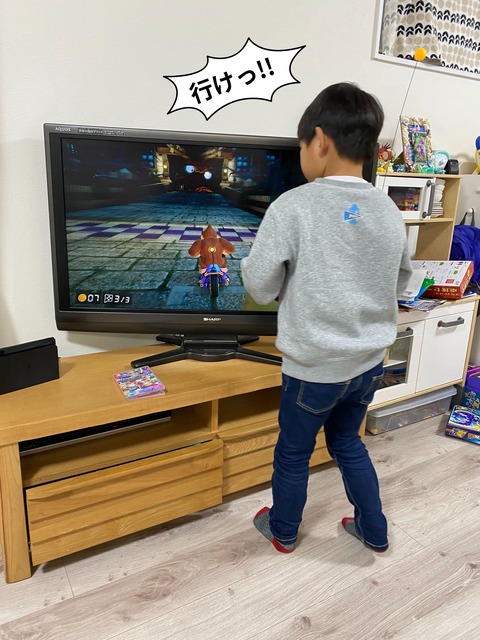 全身が動いてしまう･･･。 マリオカート！