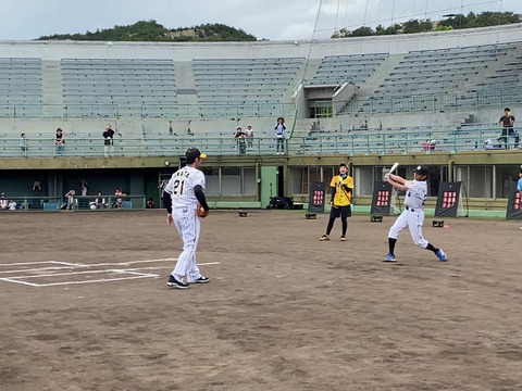 【２完】元阪神タイガース！ 桧山＆岩田の野球教室！！