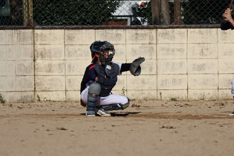 少しサマになってきた、キャッチャー！