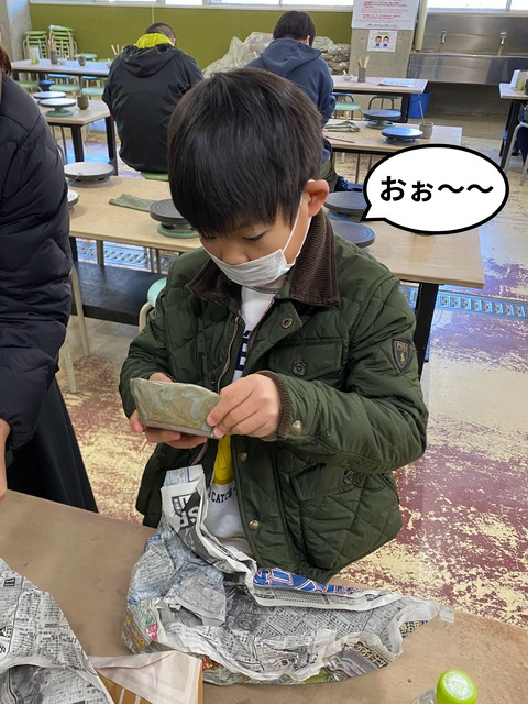 焼き上がった陶芸教室で作った器！