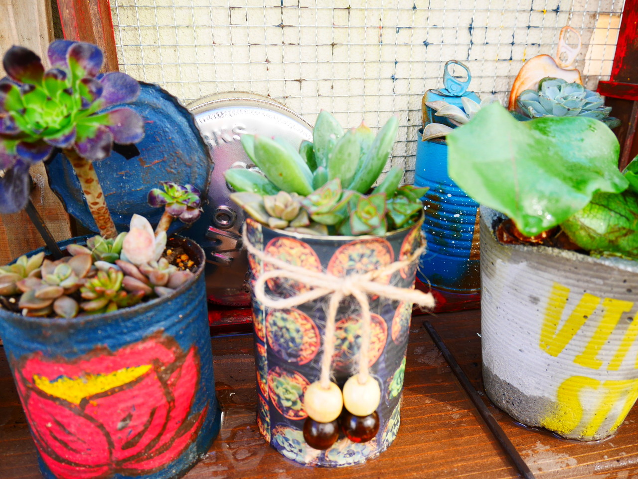 100均折り紙を空き缶にデコパージュ♪リメイク缶DIY～中級編