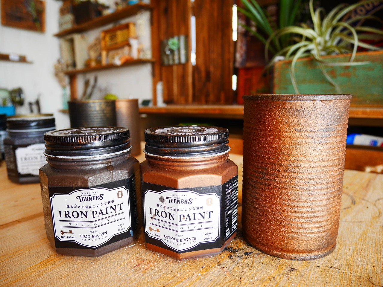 アイアンペイントを使って作るリメイク缶* : HANDWORKS*RELAX anさんの