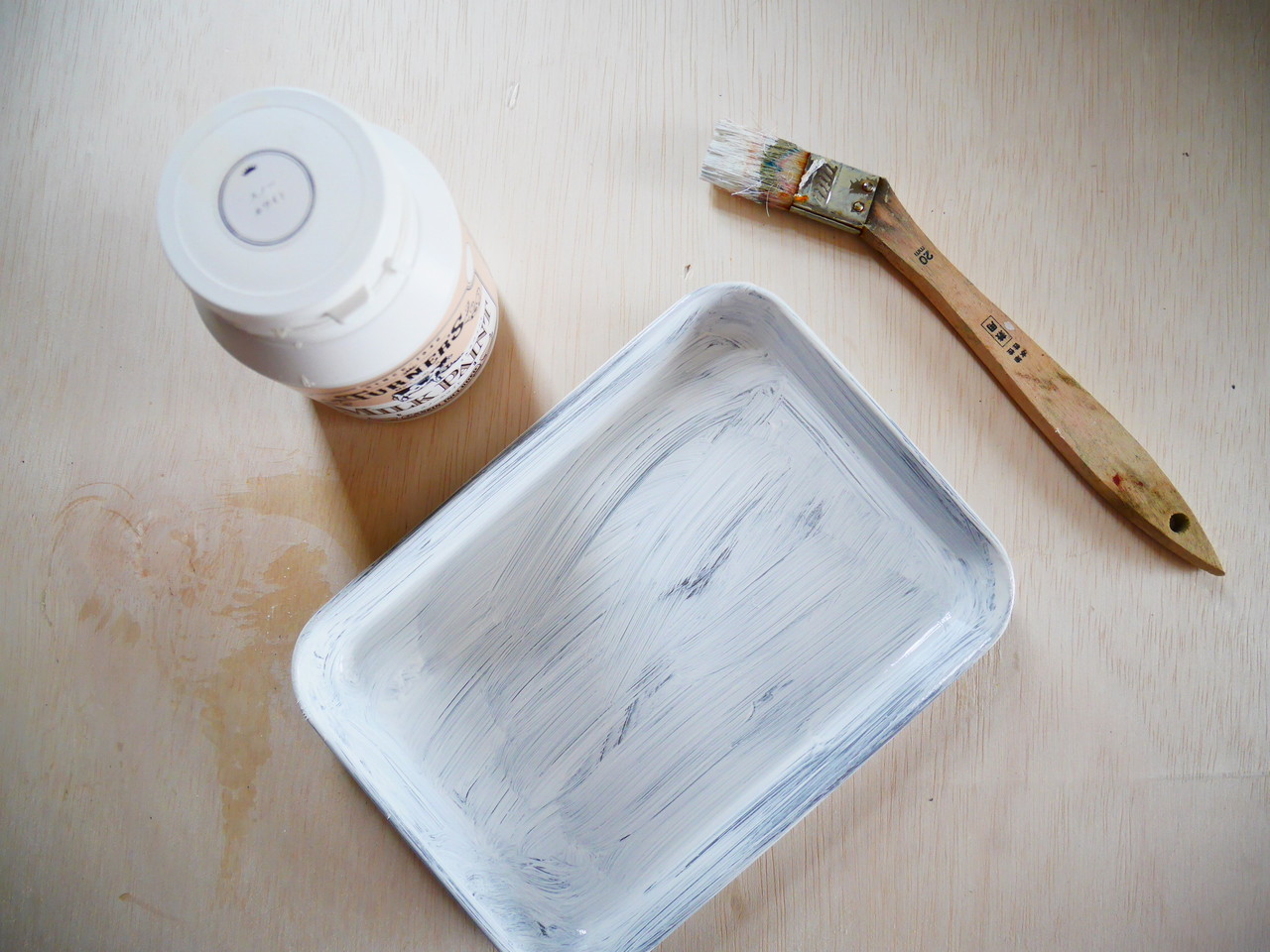 セリアのステンレストレーをホーローバット風にリメイク Handworks Relax Anさんのdiy リメイク 日々のこと Powered By ライブドアブログ