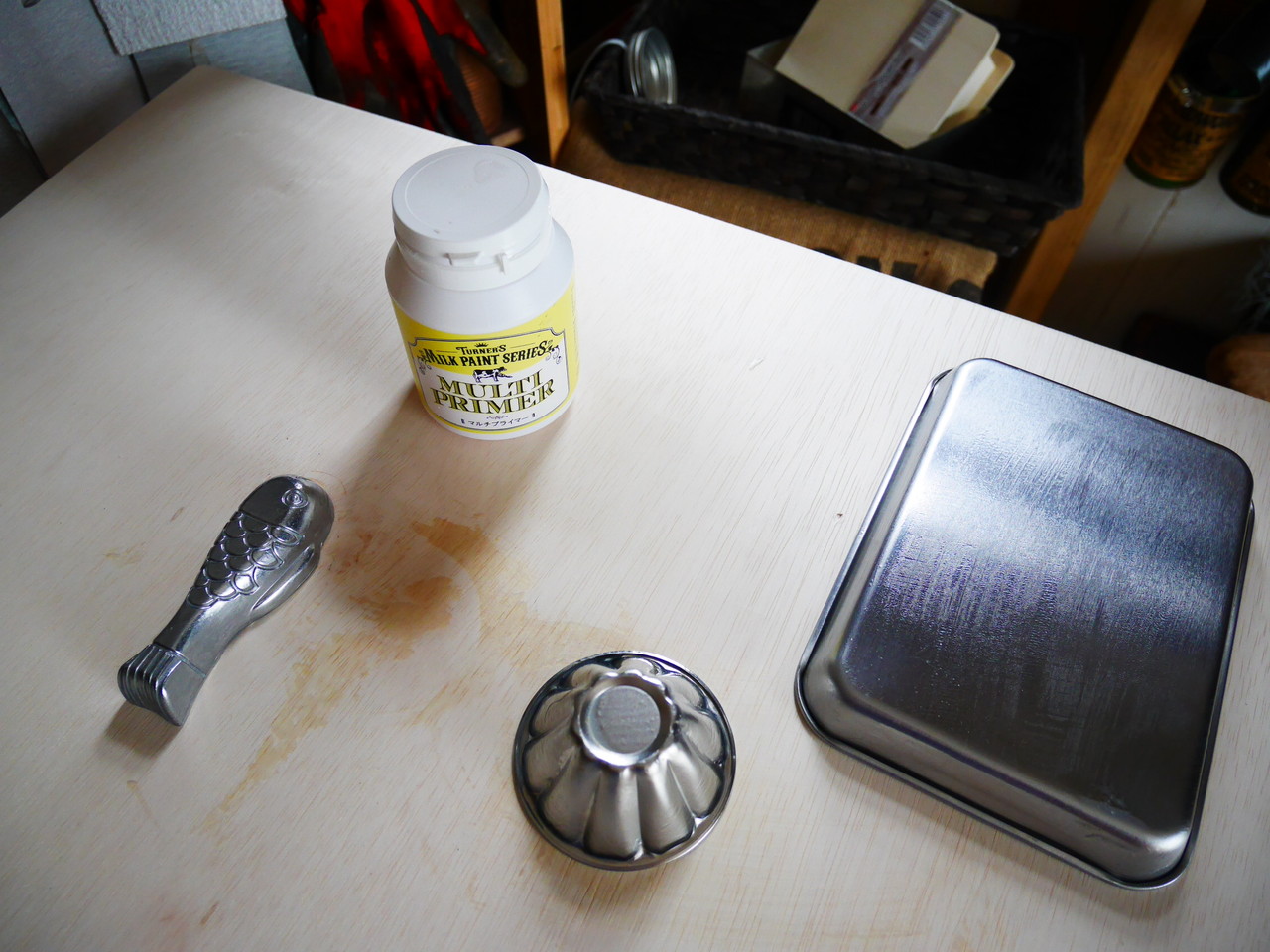 セリアのステンレストレーをホーローバット風にリメイク Handworks Relax Anさんのdiy リメイク 日々のこと Powered By ライブドアブログ