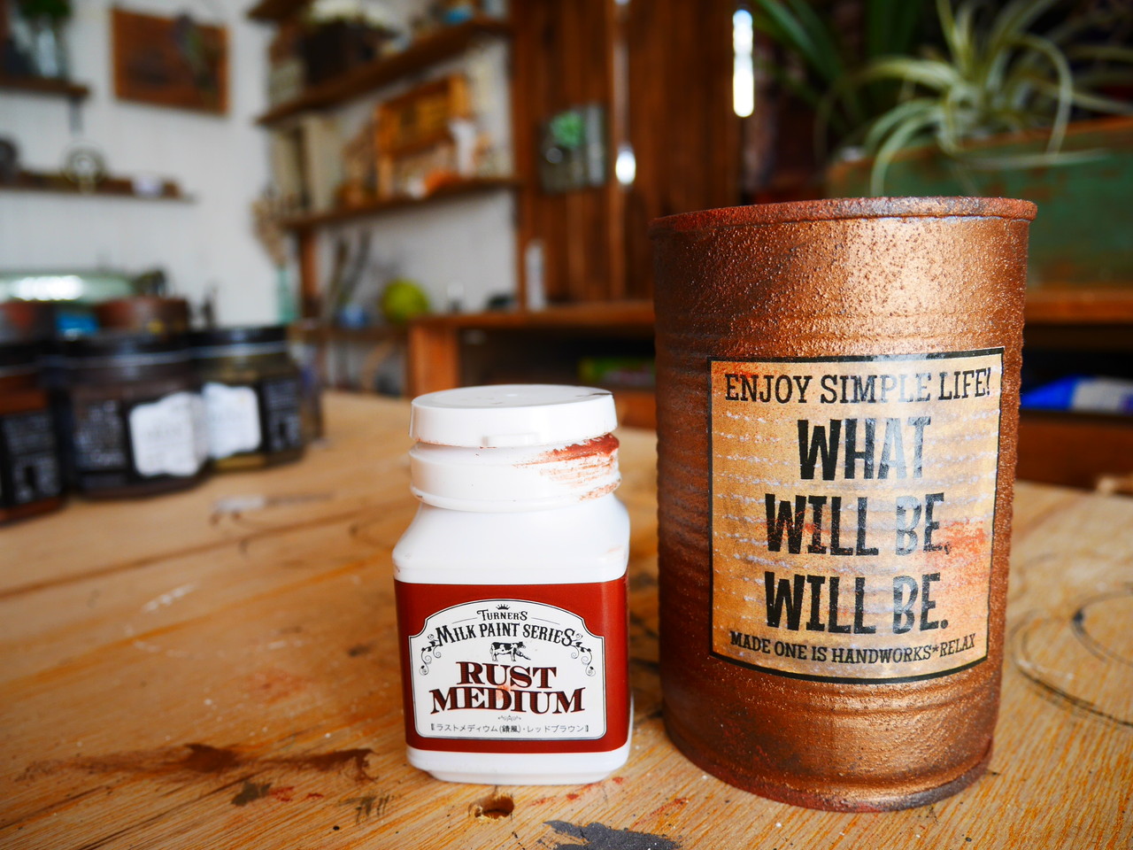 アイアンペイントを使って作るリメイク缶* : HANDWORKS*RELAX anさんの