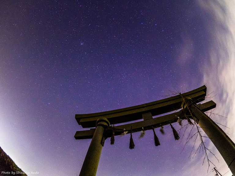 東浪見海岸の星空20160305-5-name
