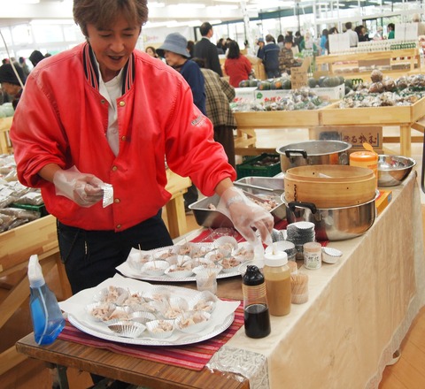 笑顔大吉ポークの試食