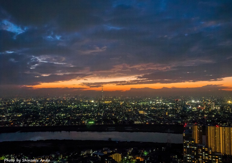 市川アイ・リンクタウンから望む夜景20151018‐3-2