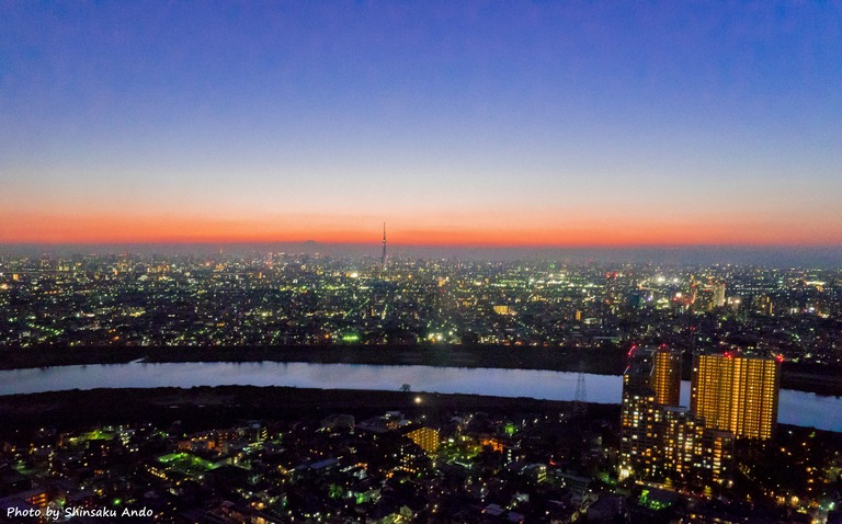 市川アイ・リンクタウンから望む夜景20151018‐1-2