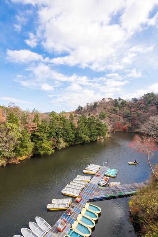 君津市「濃溝の滝」そばボート乗り場(片倉)