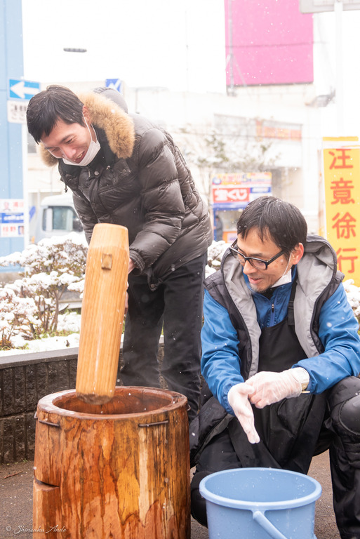 高根木戸中央通り商店会の餅つき2019_7