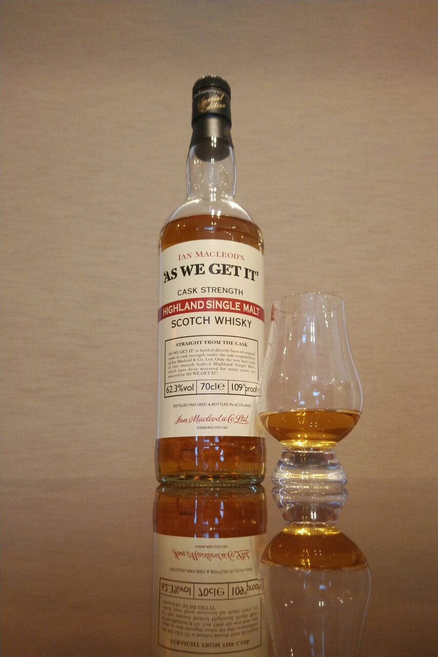 AS WE GET IT / ハイランドシングルモルト 62.3% ニート
