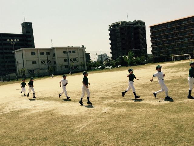 松江市少年野球（小学生）城東グリーンソックス夏の練習