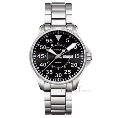 ハミルトン・カーキパイロット・42mm金属バンド腕時計H64611135
