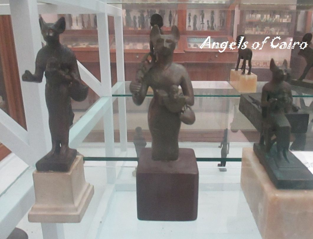 博物館級】◇バステト神像 ブロンズ像 猫の女神 古代エジプト◇検