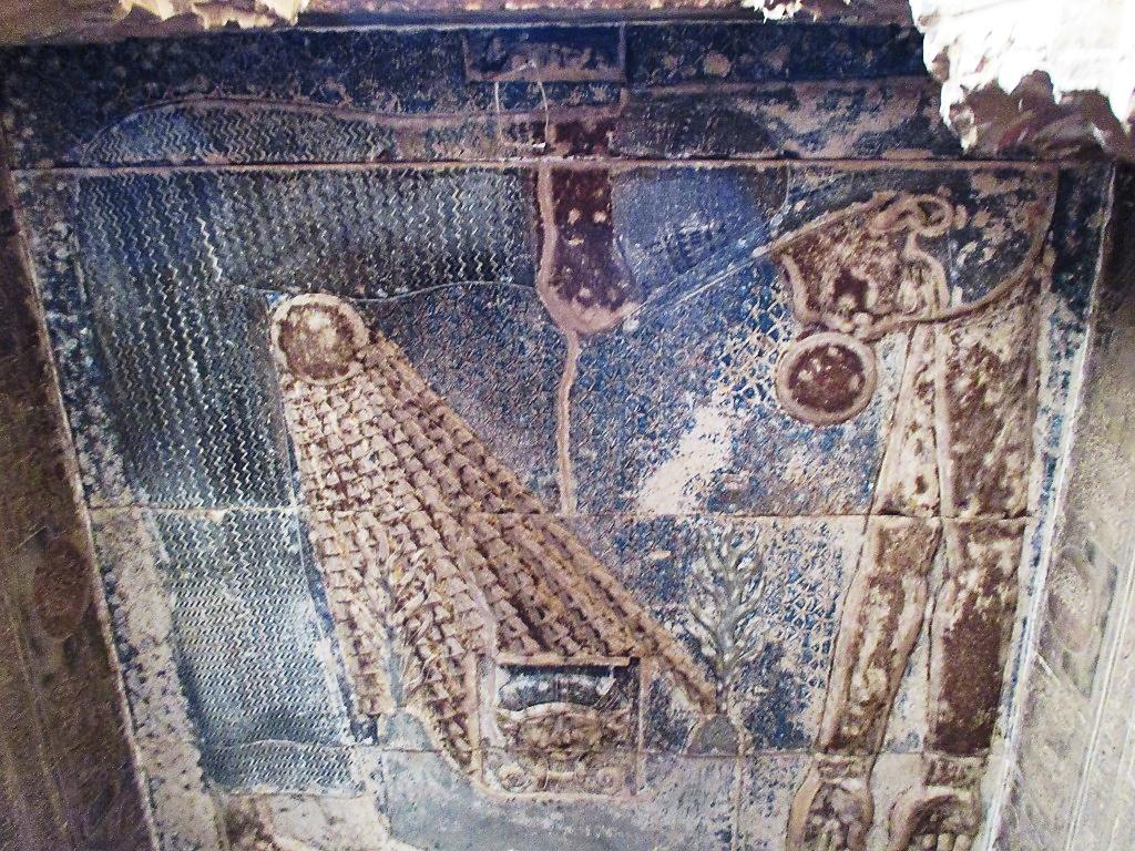 エジプト パピルス絵画 天空の女神ヌト 額縁はなし 女神ヌトの豪華なパピルス画 - 星の女神ヌトの珍しい古代