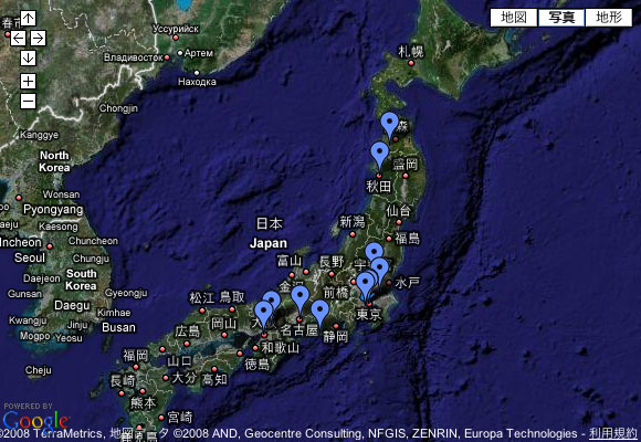 LIVE ALIVES ALIVE TOUR map