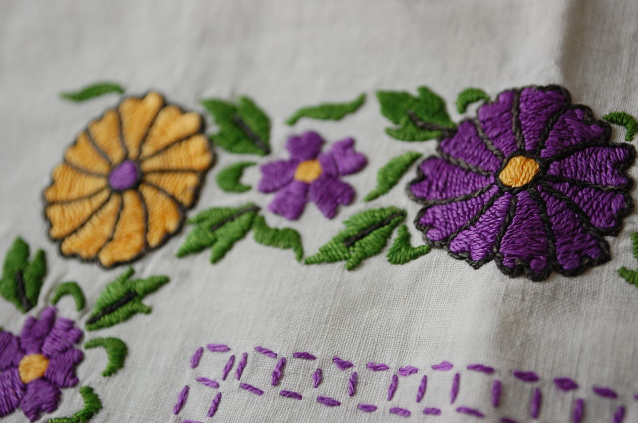 手縫い刺繍絵 ルーマニア製-