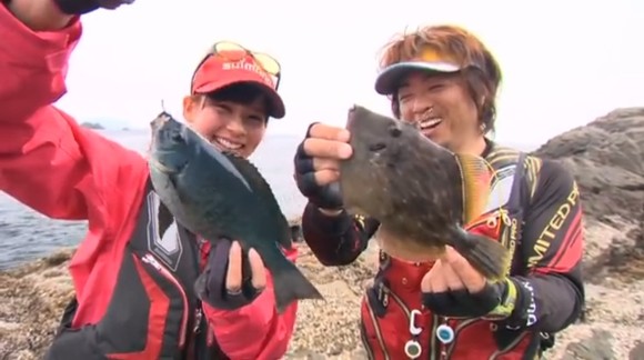 平和卓也 阪本智子 グレ カワハギ 磯釣り