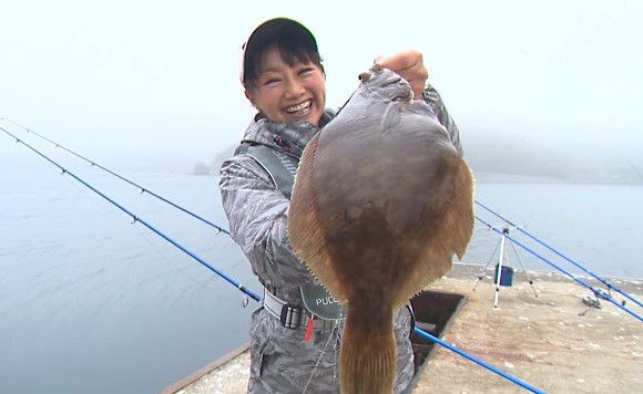 福島和可菜 カレイ SHIMANO 釣り百景