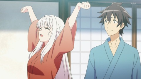 日本へようこそエルフさん。 最終回 12話 感想 桜吹雪ですよ、エルフさん。 89