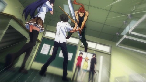 魔法戦争 第1話 感想 今期のツッコミ待ちアニメｗｗｗ竹刀 金属 魔法 納得 能力者 多数 吐血 無視 あにこ便