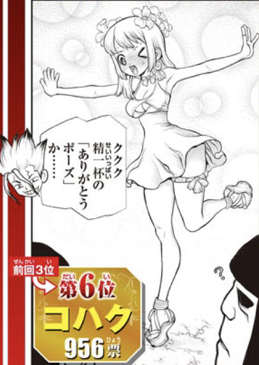 ドクターストーンのコハク 初期キャラなのに人気投票6位 ねいろ速報さん ドクターストーンのコハク 初期キャラなのに人気投票6位 ねいろ速報さん