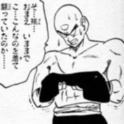 天津飯「こんなのを着て戦っていたのか」