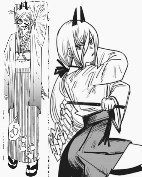 チェンソーマン パワー 和服巫女姿が可愛い ねいろ速報さん