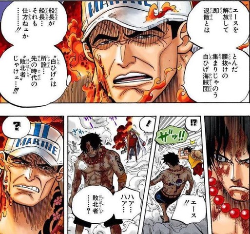 ワンピースエアプ 赤犬正論ｗｗエース顔真っ赤 これ ねいろ速報さん