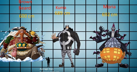 画像 ワンピースのキャラ身長でかすぎだろｗｗｗ 漫画まとめ うさちゃんねる