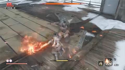 SEKIROやり始めたぼく、とうとう弦一郎とかいう雷おじさんを倒す