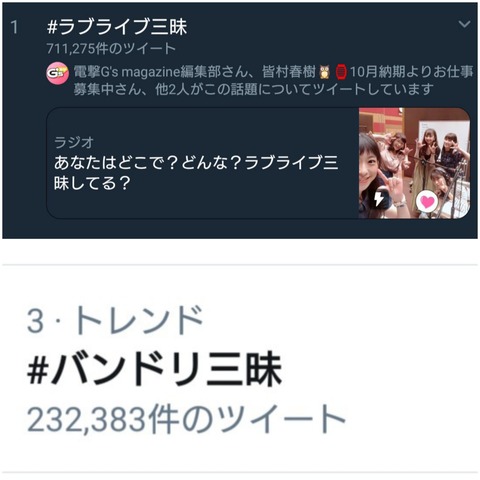 悲報 ラブライブ三昧とバンドリ三昧のツイート数の差www 実況ちゃんねるズ 悲報 ラブライブ三昧とバンドリ三昧のツイート数の差www 実況ちゃんねるズ