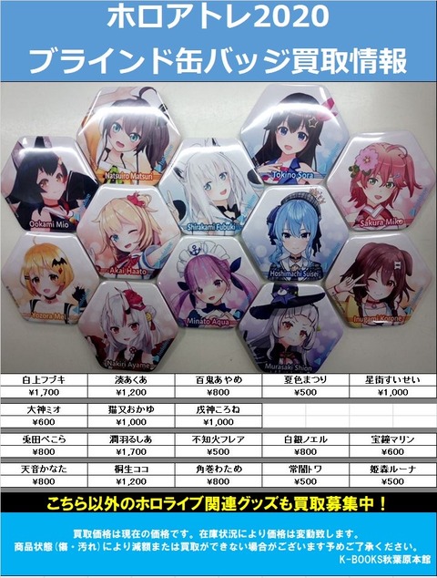 悲報 ホロライブの格付け 缶バッジの買い取り価格により決まってしまう 実況ちゃんねるズ 悲報 ホロライブの格付け 缶バッジの買い取り価格により決まってしまう 実況ちゃんねるズ