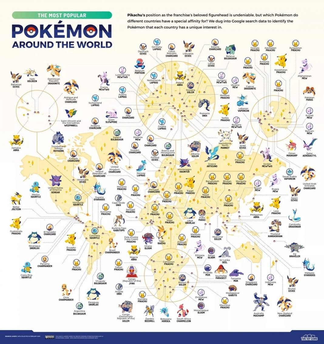 【悲報】「国別」で最もGoogle検索されたポケモンがコチラｗｗｗｗｗ