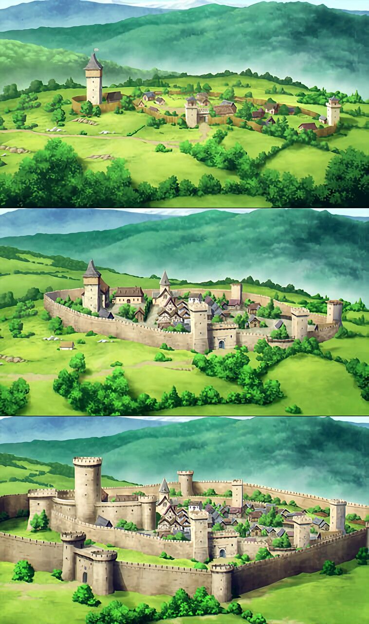 中世ヨーロッパ都市や集落の異世界アニメでの描写について なんだかんだで城塞都市が多いよね