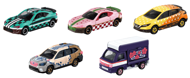 トミカが鬼滅の刃のキャラクター５人のキャラクターをイメージした車が登場 アニゲーnews