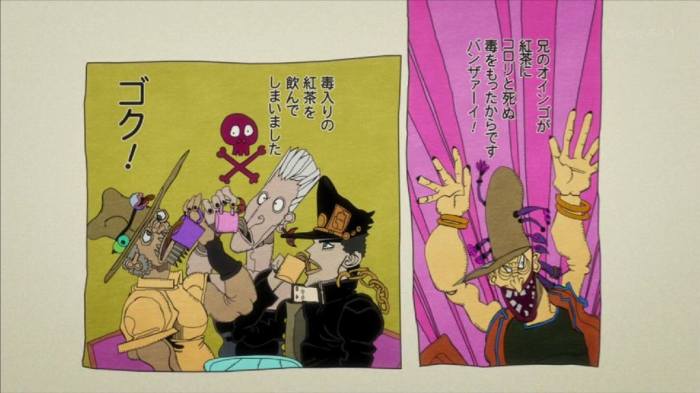 ジョジョの奇妙な冒険 スターダストクルセイダース 第27話 クヌム神 のオインゴと トト神 のボインゴ キャプ付感想 アニメキャプチャ情報局