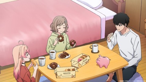 アニメ【ウィッチウォッチ】第22話：ニコちゃん「からだを小さくしたらドーナッツいっぱい食べられるよぉ！」伽羅ちゃん「おぉ〜！私はおなかいっぱいだからいいや...」